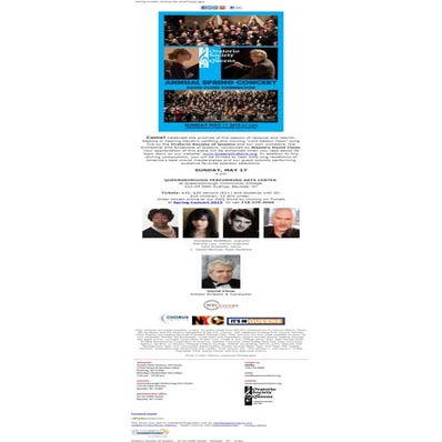 Queens Oratorio - Annual Spring Concert