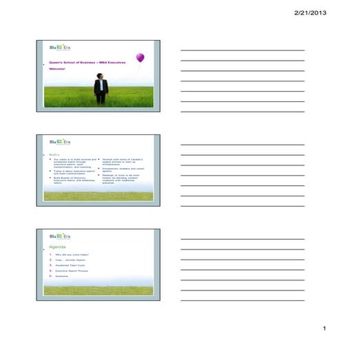 Queen's Executive MBA Presentation