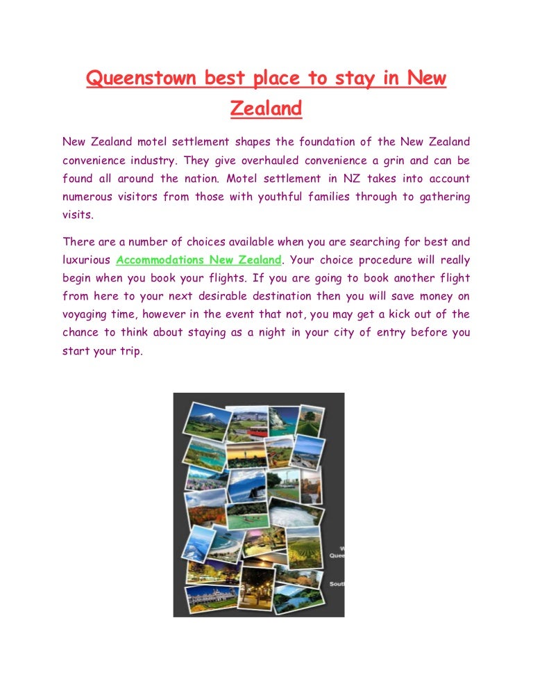 Queenstown best place to stay in New Zealand