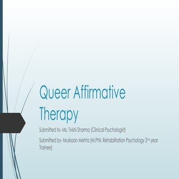 Comprehensive Guide to Queer Affirmative Therapy: Principles, Practices ...