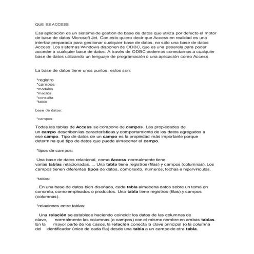 Que es access