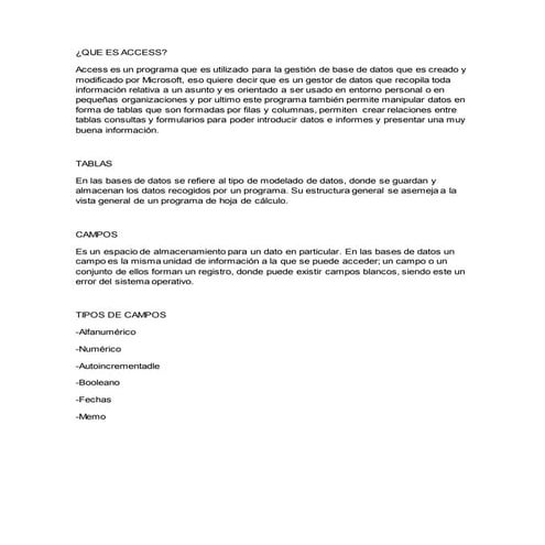 Que es access
