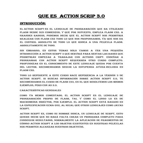 Que es  action scrip 3