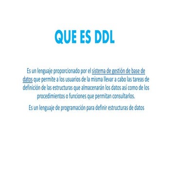 Que es ddl