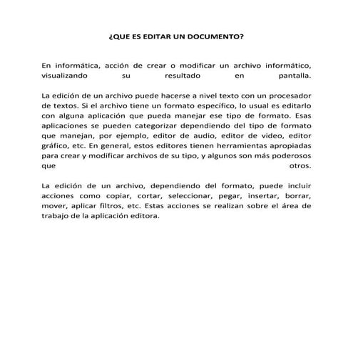 Que es editar un documento