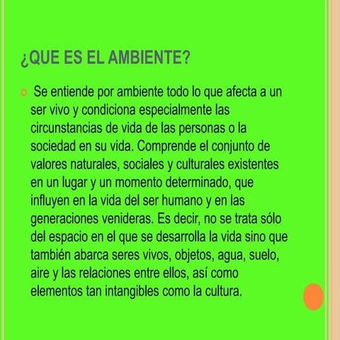 El Ambiente