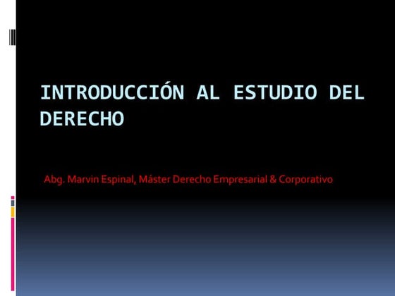 Introduccion al estudio del derecho | PPTX