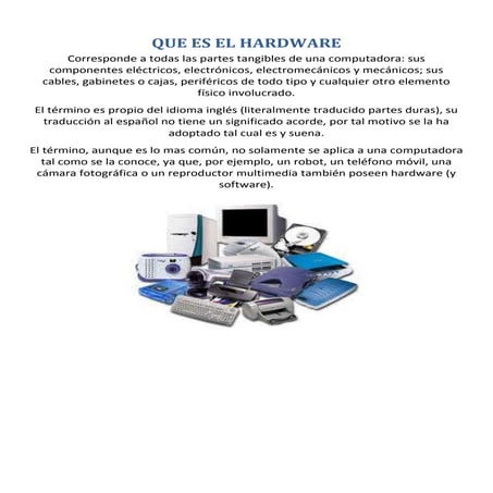 Que es el hardware