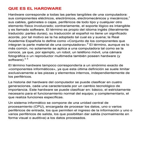 Que es el hardware