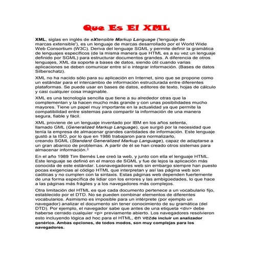 Que es el xml alexhis