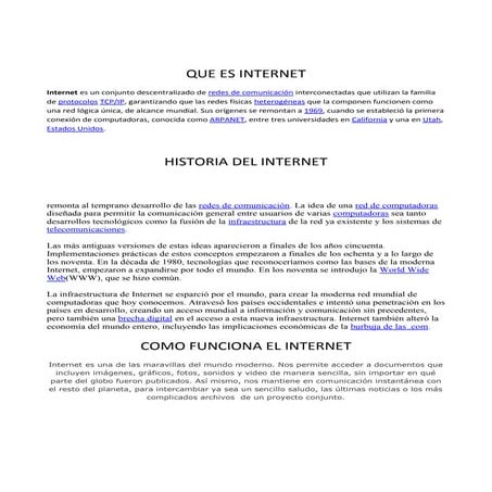 Que es internet