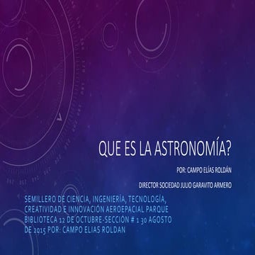Que es la astronomía?