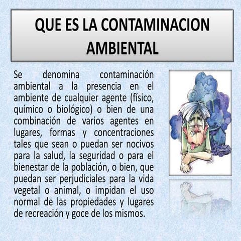 Que es la contaminacion ambiental