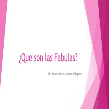 Que es la fabula