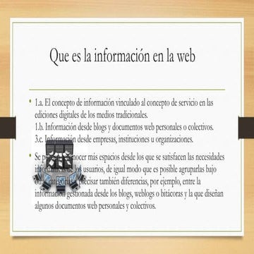 Que es la información en la web