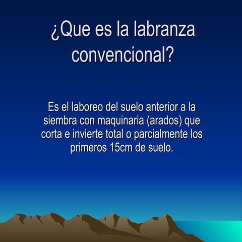 Que es la labranza convencional piaa