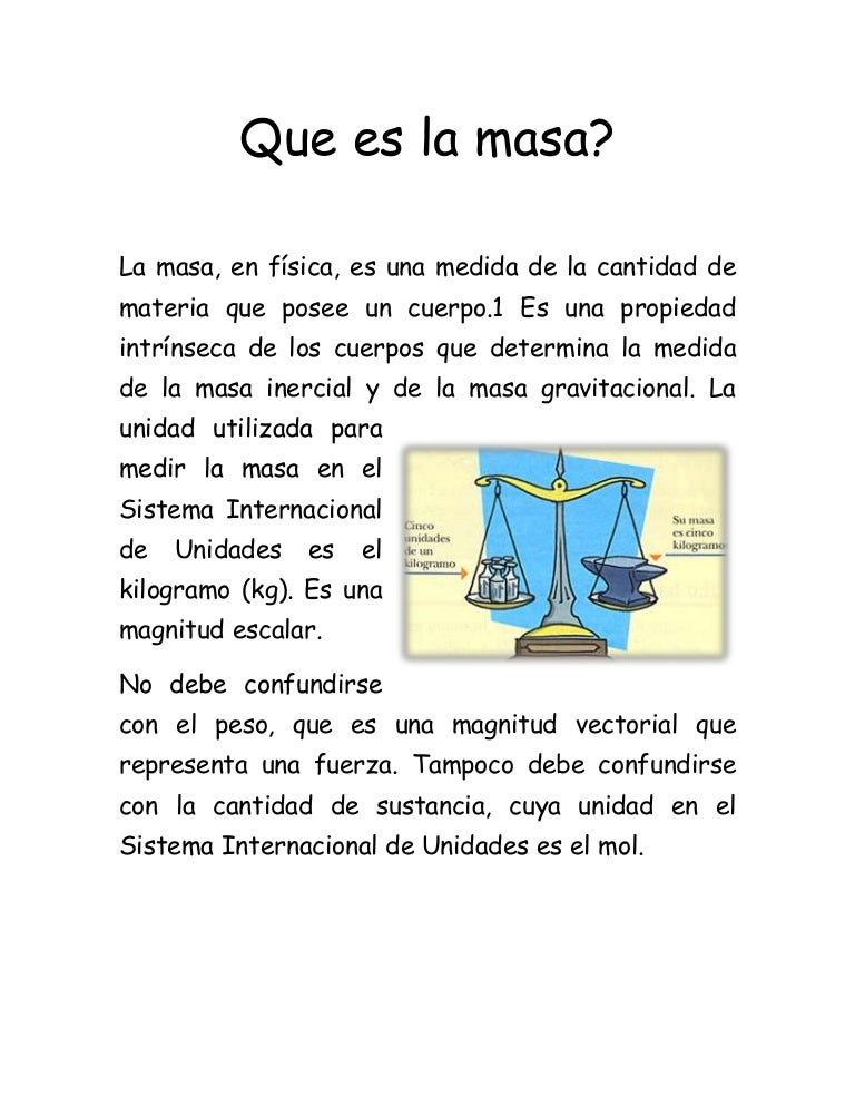 que-es-la-masa