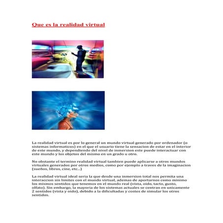 Realidad virtual | PPTX