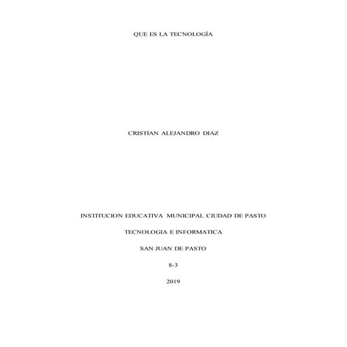 Que es la tecnologia