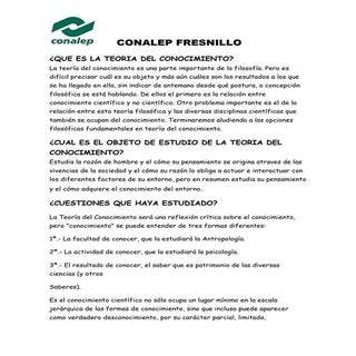 Que es la teoria del conocimiento