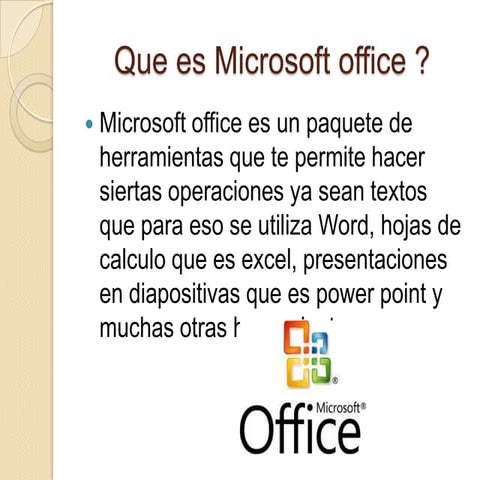 Que es microsoft office