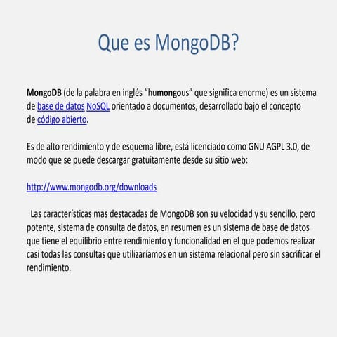Que es MongoDB