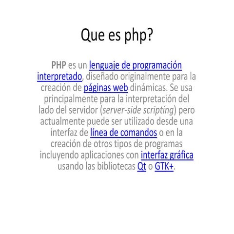 Que es php