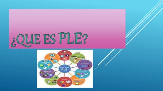 Que es un PLE y características. CANVA | PDF