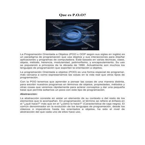 PROGRAMACION ORIENTADA A OBJETOS