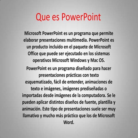 Que es power point