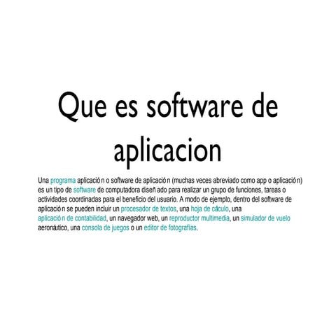 Que es software de aplicacion | PPT