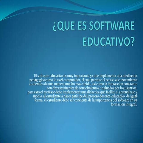 Que Es Software Educativo