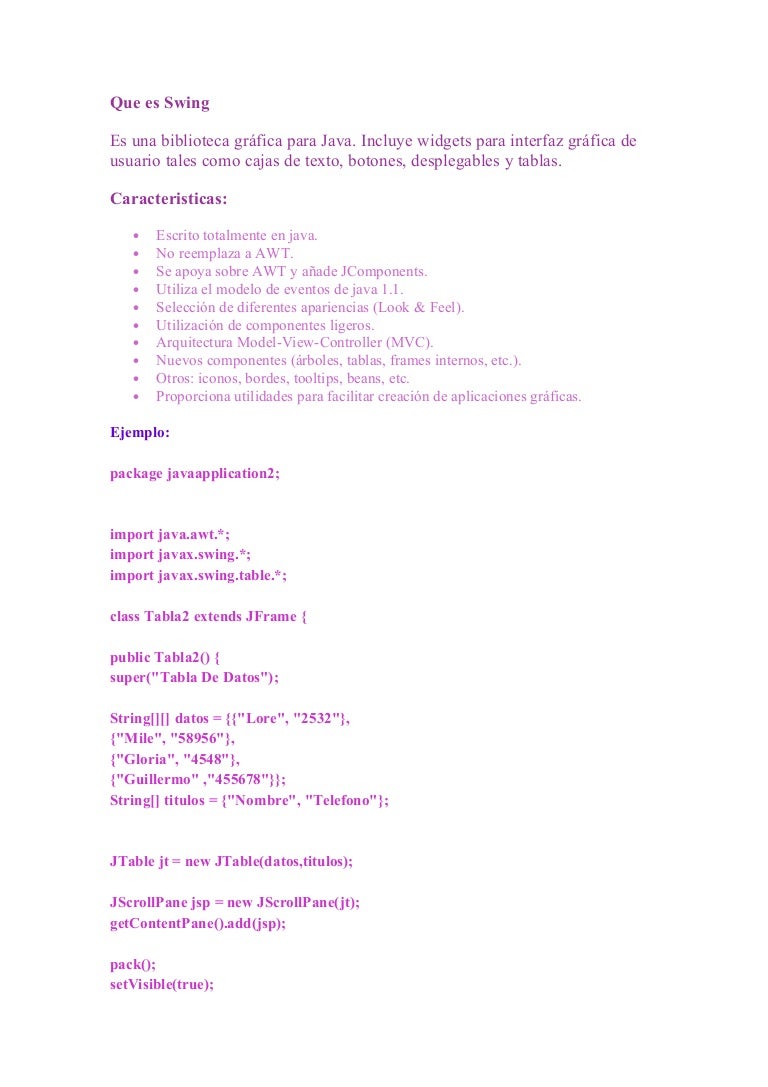 Que Es Swing