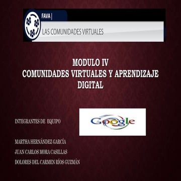 Comunidades de aprendizaje | PPTX
