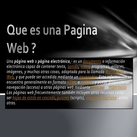 Que es una pagina web