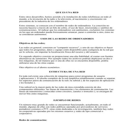 Que Es Una Red