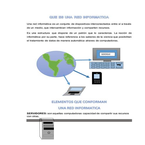 Que es una red informatica dibujos | DOCX