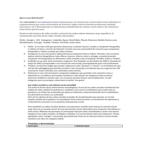 Que es una red social