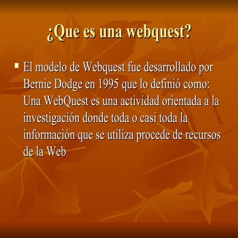 Qué es un webquest? 200813 | PPT