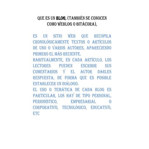 Que es un blog