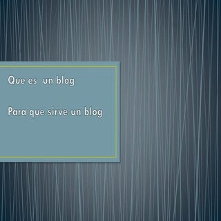 caracteristicas de un blog y redes ...