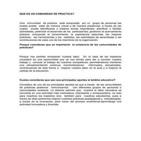 Que es un comunidad de practica PDF