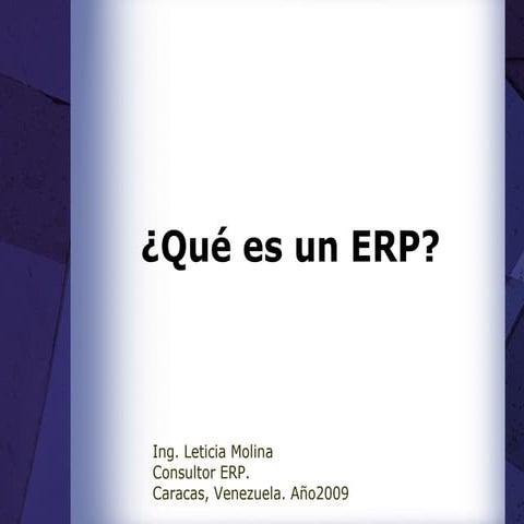 Que Es Un Erp Y Ejemplos