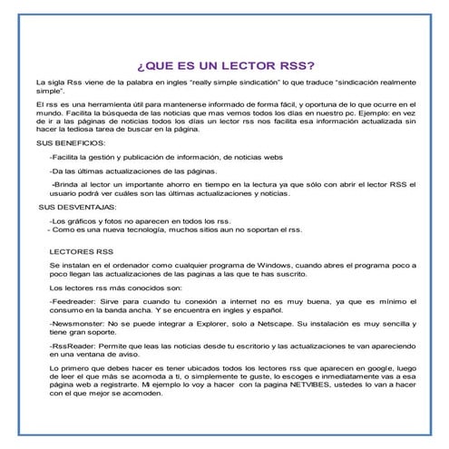Que es un lector Rss 