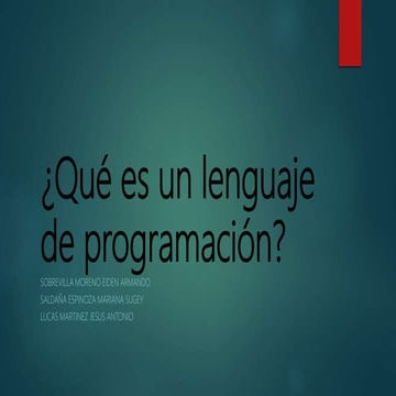 Lenguaje de programacion rcor | PPTX