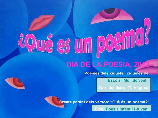 Qué es un poema: poetes infantils