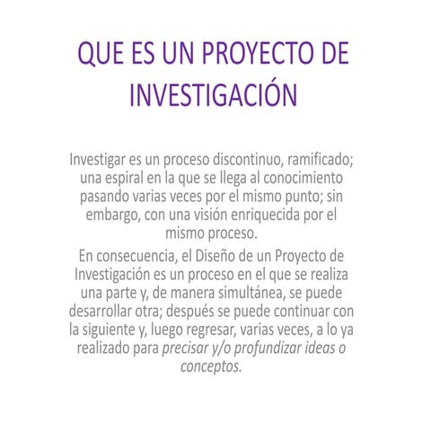 10 pasos para diseñar un proyecto de investigación | DOCX