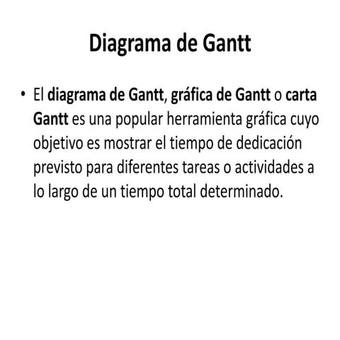Que es un proyecto y diagrama de gant