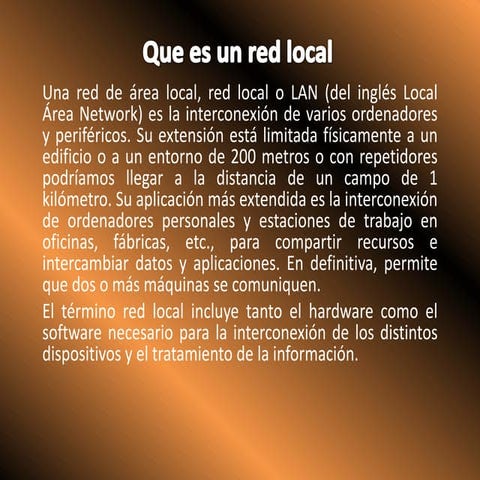 Que Es Un Red Local