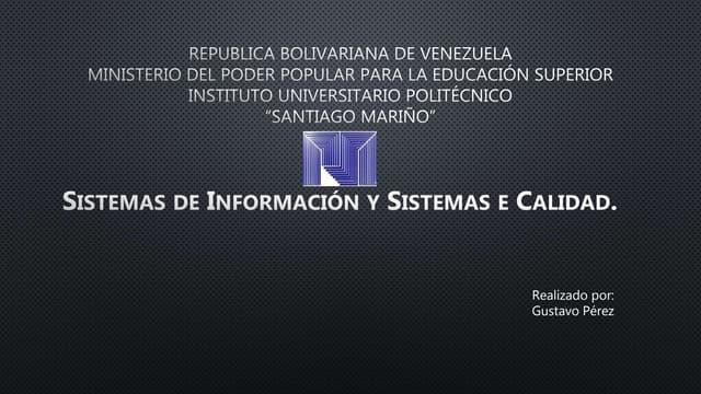 Que es un sistema de información (si